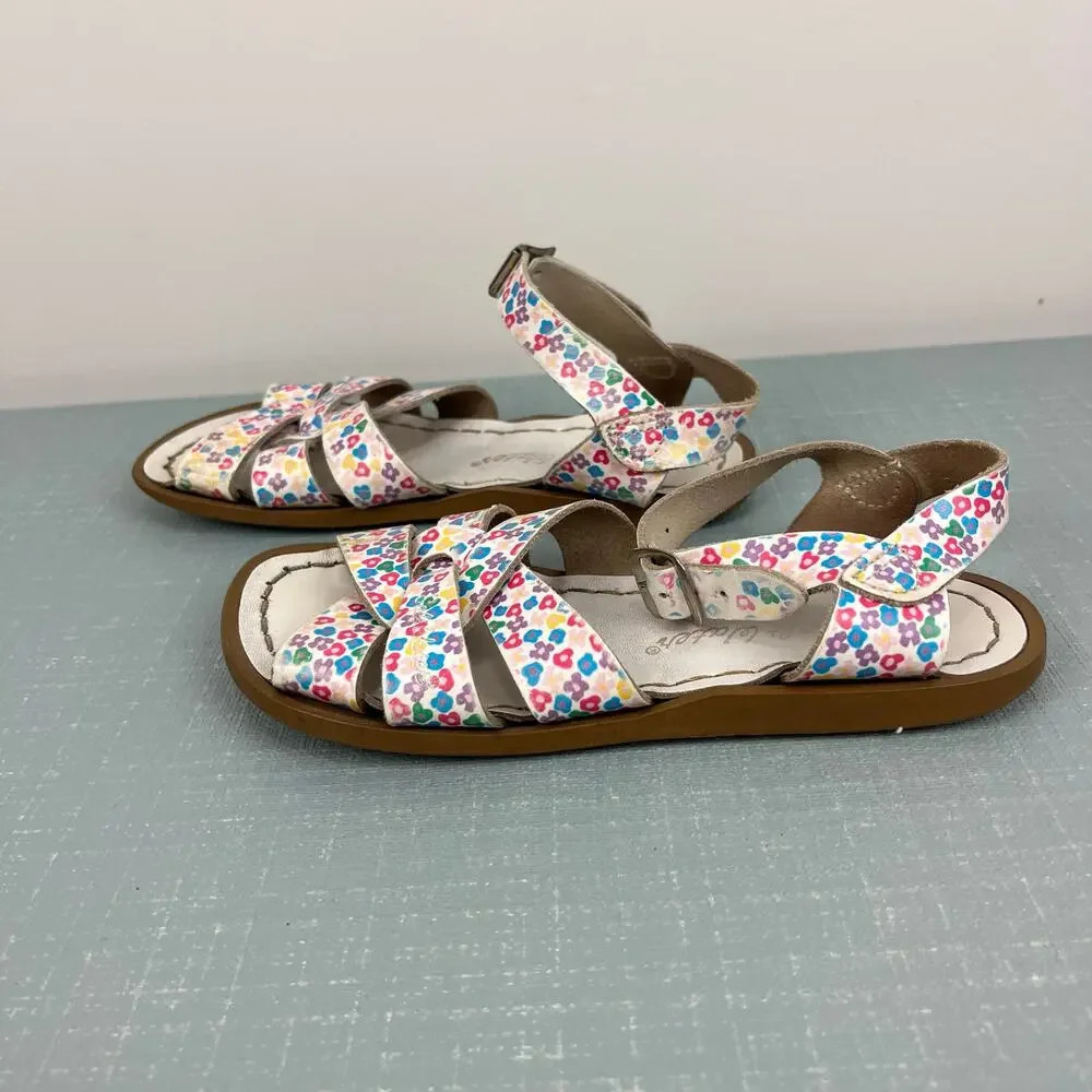 Salt Water Original Girls Floral Leather Sandals 13